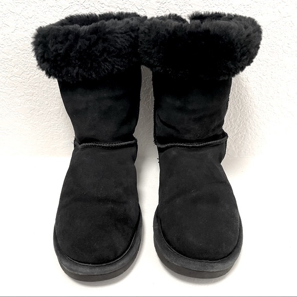 BearPaw •Emma Black Suede Boots Sz 9 - Picture 4 of 8